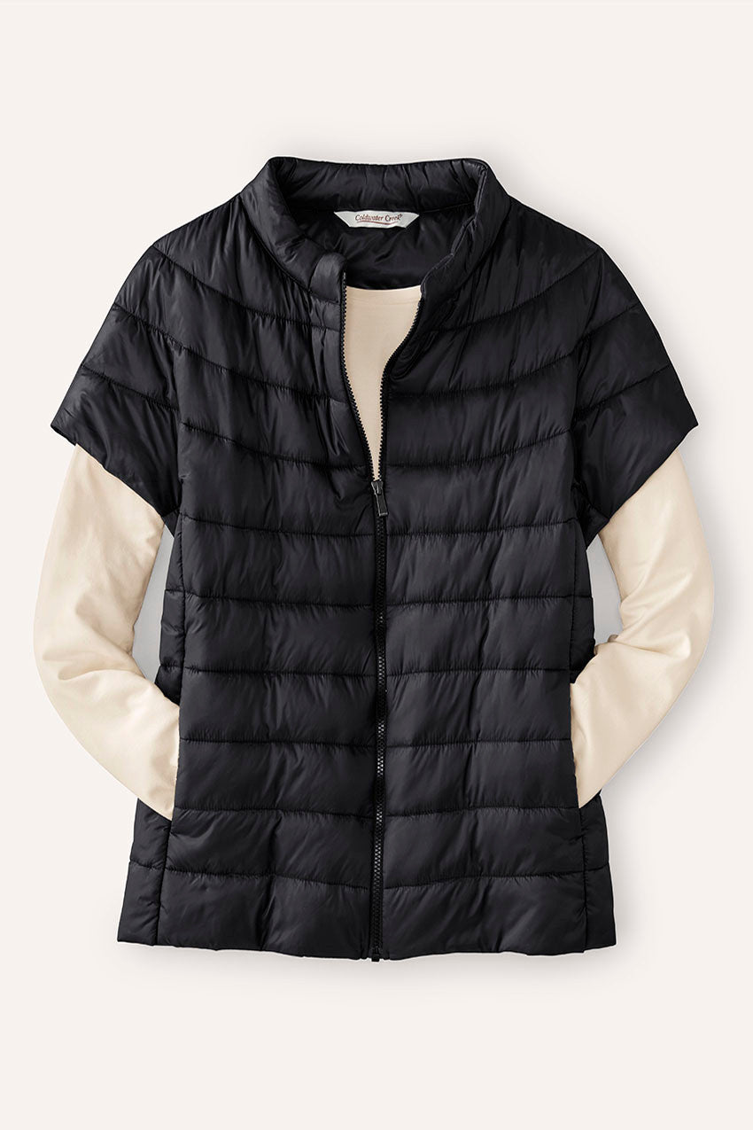 Women's Lightweight Cap Sleeve Puffer Vest