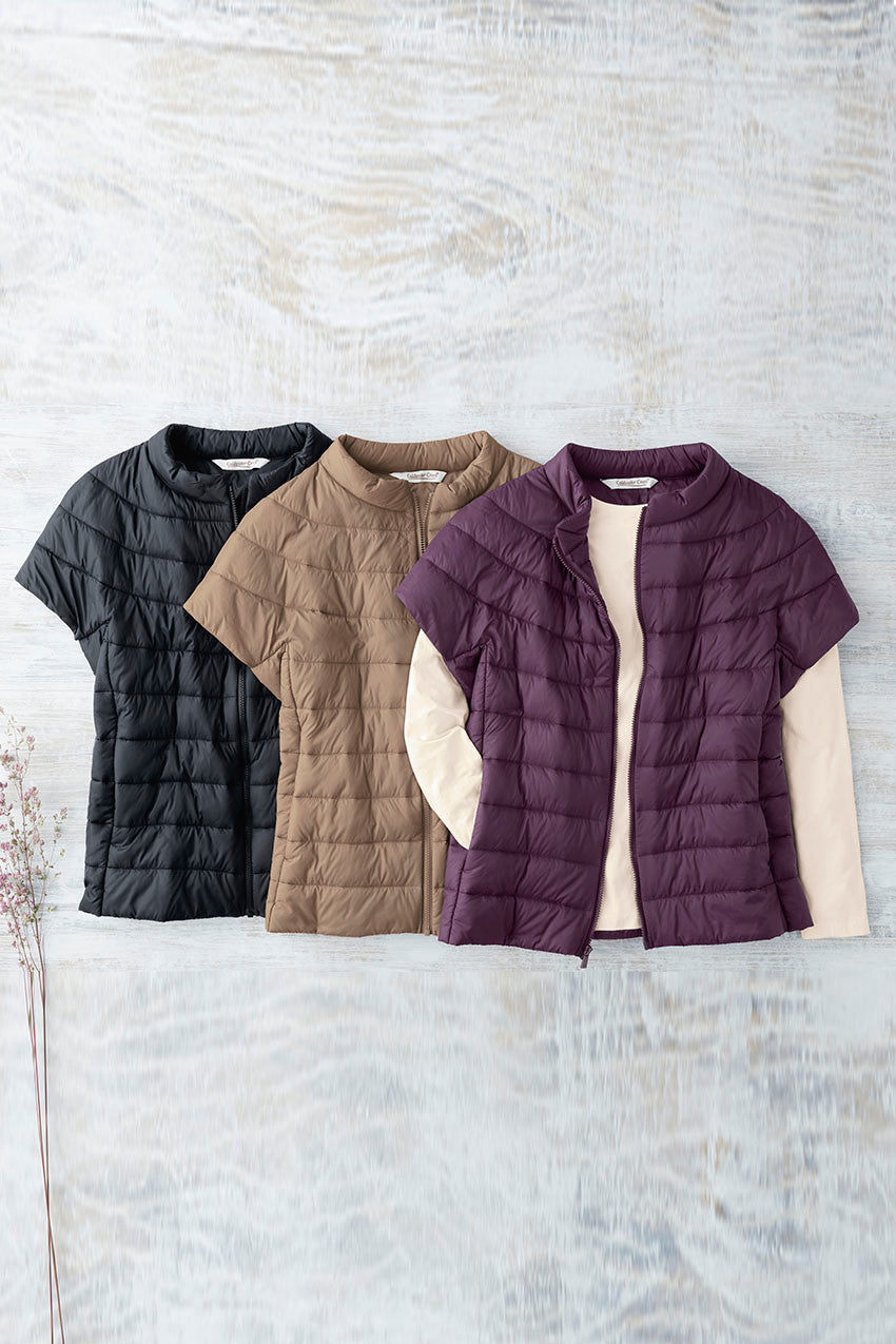 Women's Lightweight Cap Sleeve Puffer Vest