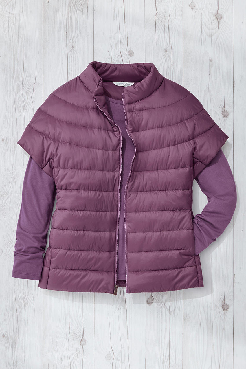 Women's Lightweight Cap Sleeve Puffer Vest