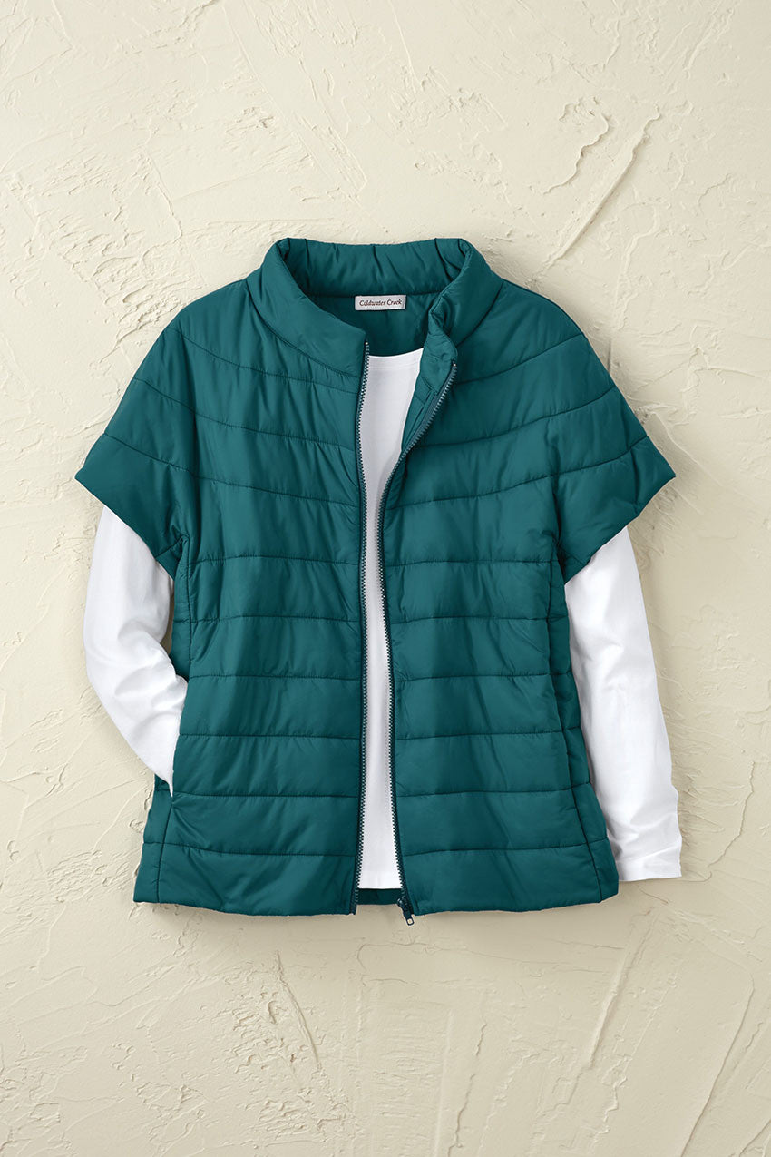 Women's Lightweight Cap Sleeve Puffer Vest