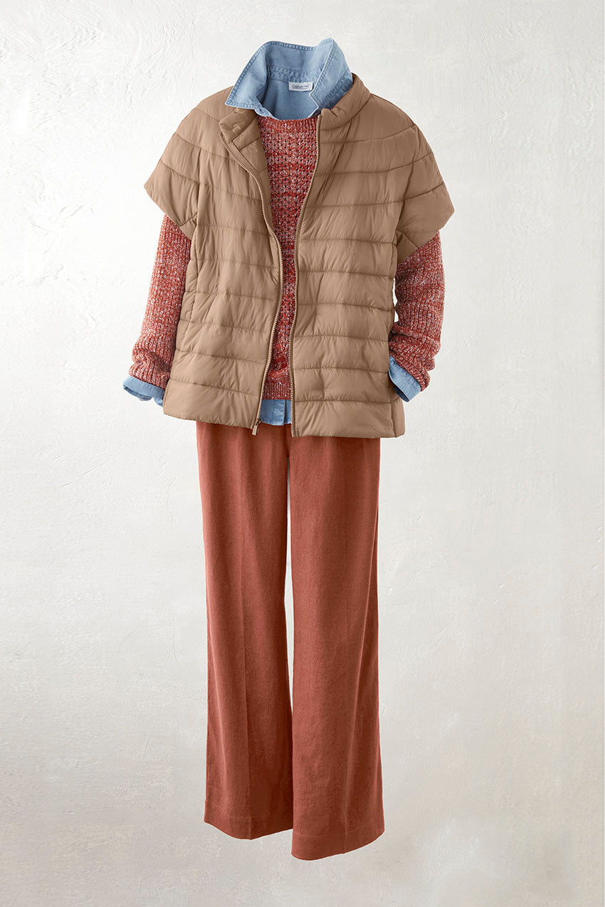 Women's Lightweight Cap Sleeve Puffer Vest