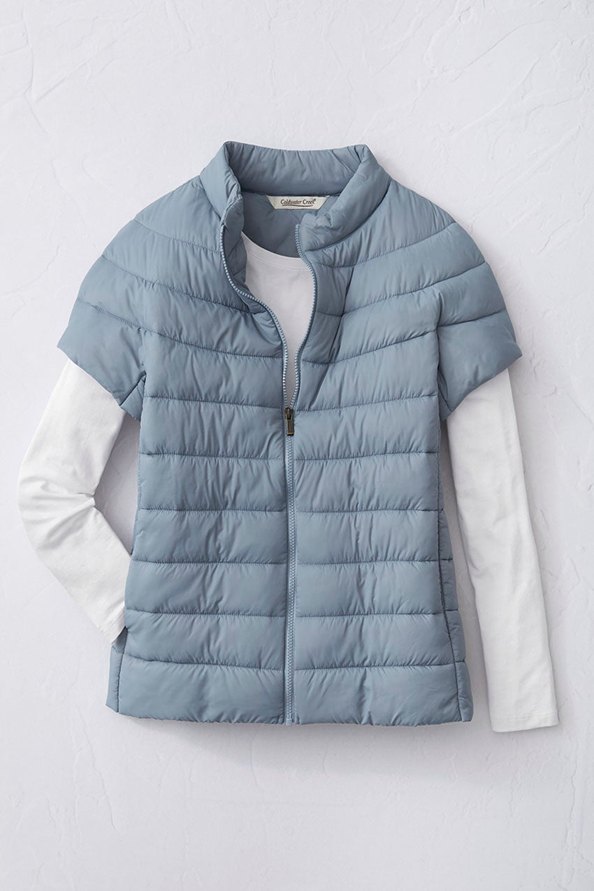 Women's Lightweight Cap Sleeve Puffer Vest