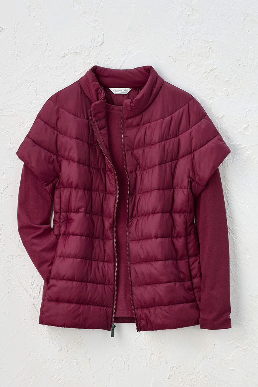 Women's Lightweight Cap Sleeve Puffer Vest