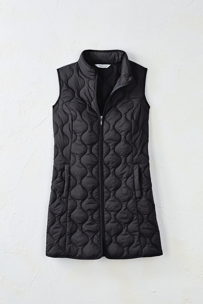 Women's Ultra-Lightweight Long Quilted Vest