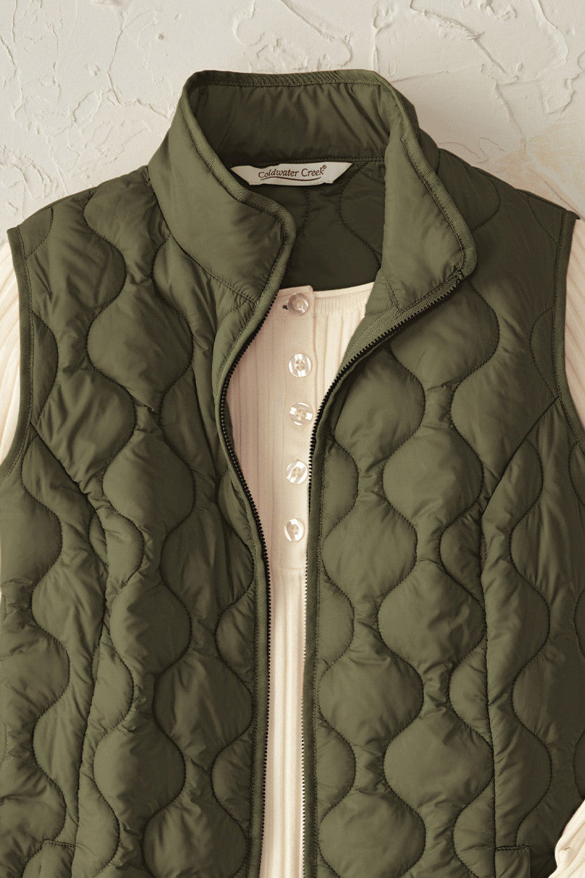Women's Ultra-Lightweight Long Quilted Vest