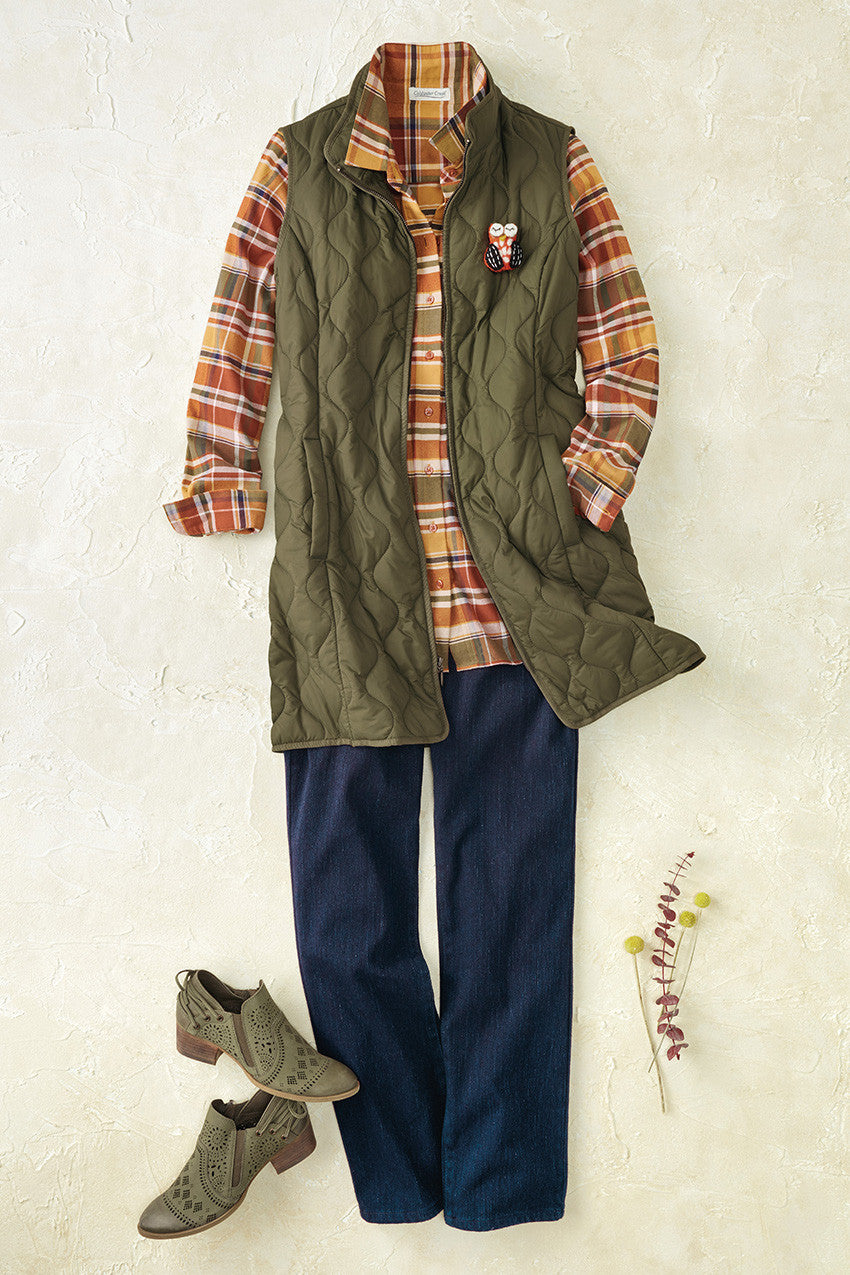 Women's Ultra-Lightweight Long Quilted Vest