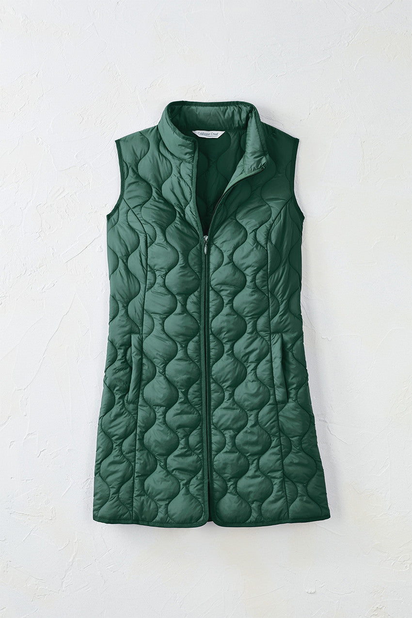 Women's Ultra-Lightweight Long Quilted Vest